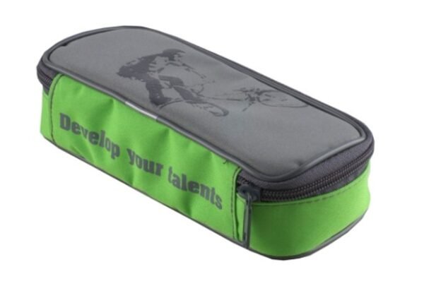 Пенал прямокутний з блискавкою, однотонний дизайн, Tiger, 4 види (ціна за 1 шт)